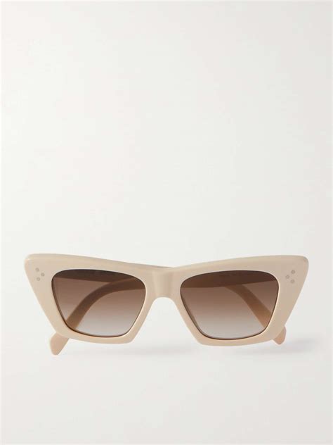 celine ivory cat eye sunglasses.